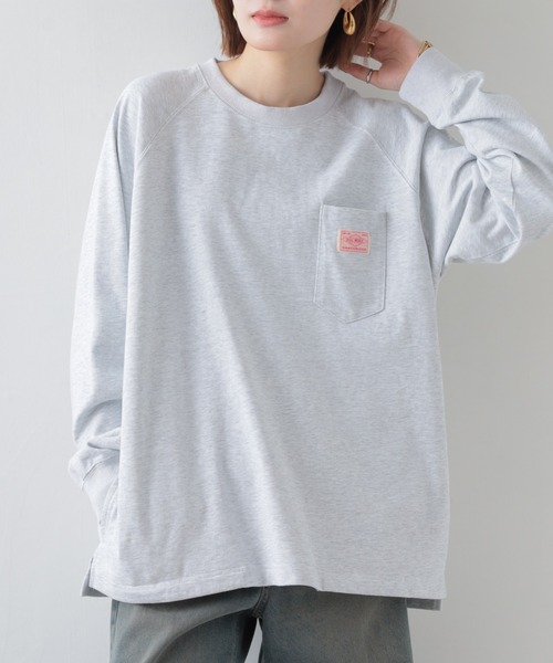 BIG MIKE(ビッグマイク)の「BIG MIKE ヘビーオンス ラグランロングスリーブTシャツ(Tシャツ/カットソー・メンズ・スミクロ/グレー/アッシュグレー・M/L)」の9枚目の写真