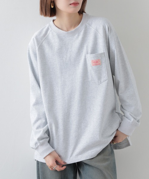 BIG MIKE(ビッグマイク)の「BIG MIKE ヘビーオンス ラグランロングスリーブTシャツ(Tシャツ/カットソー・メンズ・スミクロ/グレー/アッシュグレー・M/L)」の8枚目の写真
