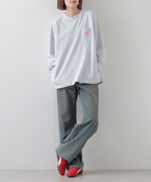 BIG MIKE(ビッグマイク)の「BIG MIKE ヘビーオンス ラグランロングスリーブTシャツ(Tシャツ/カットソー・メンズ・スミクロ/グレー/アッシュグレー・M/L)」の5枚目の写真