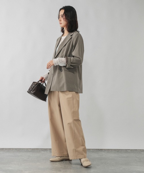 GLOBAL WORK（グローバルワーク）の「やわらかストレッチチノパンツ/813973（その他パンツ・レディース・ベージュ/カーキ・SMALL/MEDIUM/LARGE）」の4枚目の写真