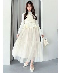 dazzlin（ダズリン）の「ペプラムトレンチワンピース（ワンピース）」