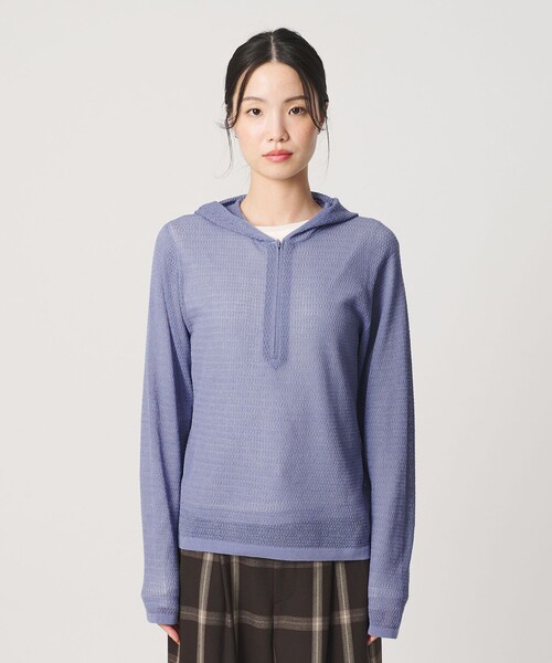 BEAUTY&YOUTH UNITED ARROWS(ビューティーアンドユースユナイテッドアローズ)の「コットンポリエステル ニットフーディ ウォッシャブル(ニット/セーター・レディース・ライラック/ダークブラウン/ブラック・FREE)」の15枚目の写真