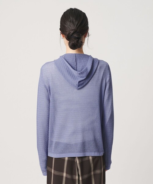 BEAUTY&YOUTH UNITED ARROWS(ビューティーアンドユースユナイテッドアローズ)の「コットンポリエステル ニットフーディ ウォッシャブル(ニット/セーター・レディース・ライラック/ダークブラウン/ブラック・FREE)」の8枚目の写真