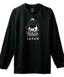 NIPOP(ニポップ) 長袖Tシャツ 力士 相撲 和 プリント インバウンド お土産 ロンT トップス メンズ ユニセックス