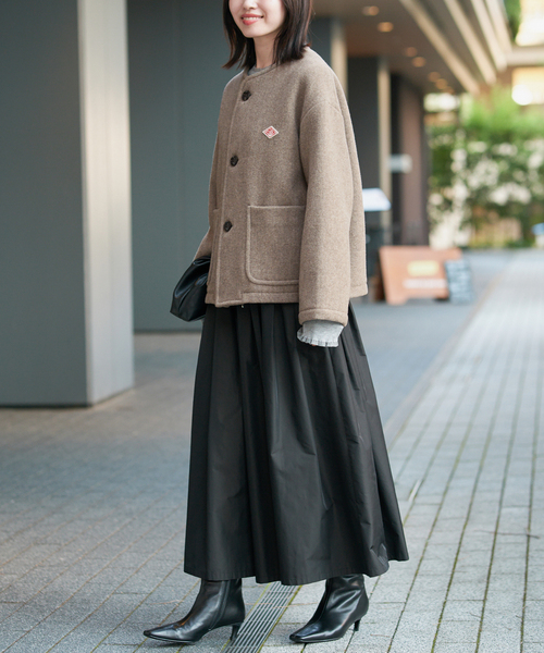 DANTON(ダントン)の「DANTON/ダントン COLLARLESS JACKET DT-A0013(ブルゾン・レディース・ベージュ系その他/チャコールグレー・MEDIUM/SMALL)」の20枚目の写真