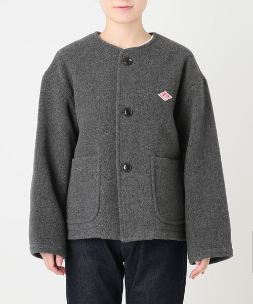 DANTON(ダントン)の「DANTON/ダントン COLLARLESS JACKET DT-A0013(ブルゾン・レディース・ベージュ系その他/チャコールグレー・MEDIUM/SMALL)」の16枚目の写真