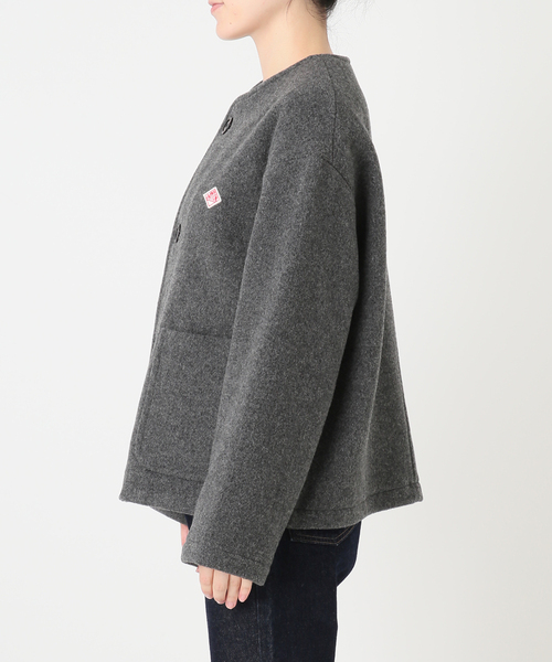 DANTON(ダントン)の「DANTON/ダントン COLLARLESS JACKET DT-A0013(ブルゾン・レディース・ベージュ系その他/チャコールグレー・MEDIUM/SMALL)」の17枚目の写真