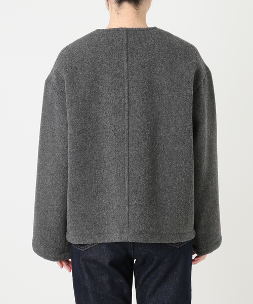 DANTON(ダントン)の「DANTON/ダントン COLLARLESS JACKET DT-A0013(ブルゾン・レディース・ベージュ系その他/チャコールグレー・MEDIUM/SMALL)」の18枚目の写真