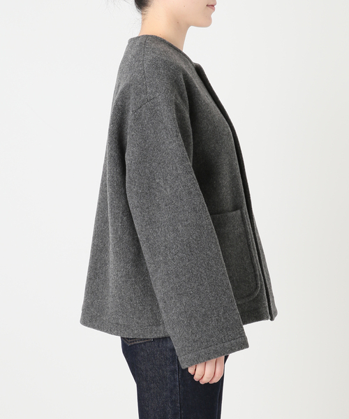 DANTON(ダントン)の「DANTON/ダントン COLLARLESS JACKET DT-A0013(ブルゾン・レディース・ベージュ系その他/チャコールグレー・MEDIUM/SMALL)」の19枚目の写真