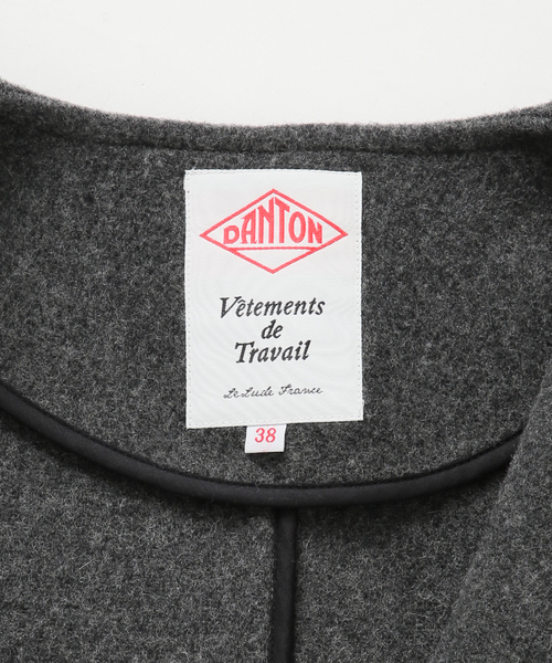 DANTON(ダントン)の「DANTON/ダントン COLLARLESS JACKET DT-A0013(ブルゾン・レディース・ベージュ系その他/チャコールグレー・MEDIUM/SMALL)」の11枚目の写真