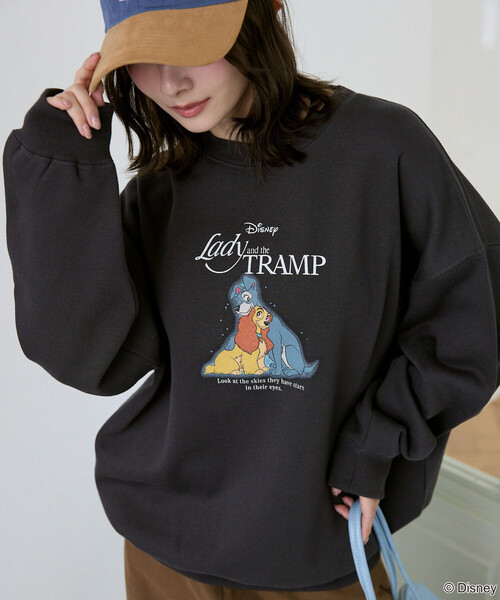 PUBLUX（パブリュクス）の「PUBLUX/パブリュクス わんわん物語/Lady/Trump/レディ/トランプ/ プリントスウェット　限定展開（スウェット・レディース・ネイビー/チャコールグレー/ライトグレー・ﾌﾘ-）」の18枚目の写真