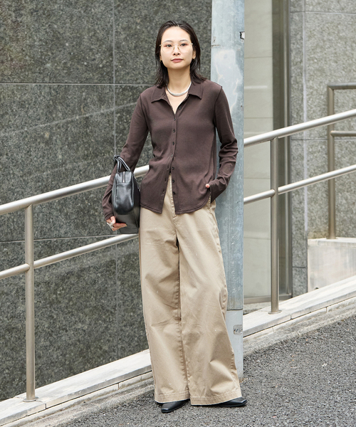 JOURNAL STANDARD(ジャーナルスタンダード)の「《追加2》SHEER SKIN シャツ(Tシャツ/カットソー・レディース・ネイビー/グレー/ブラウン・FREE)」の11枚目の写真