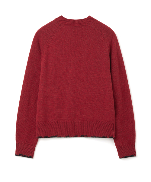 Millo Archive（ミロ アーカイブ）の「SLANTED ヘンリーネックニット [バーガンディ]（ニット/セーター・レディース・その他・MEDIUM/LARGE/X-LARGE）」の5枚目の写真