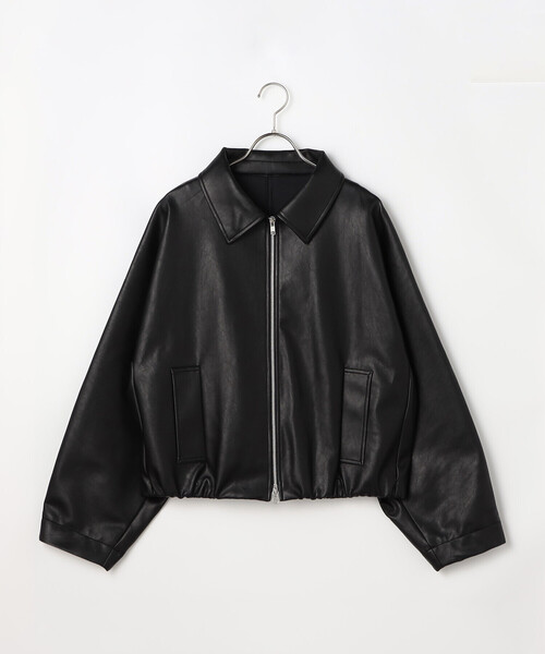 COMME CA ISM(コムサイズム)の「合成皮革 ジップアップブルゾン(ブルゾン・レディース・ブラウン/ブラック・M/L)」の22枚目の写真