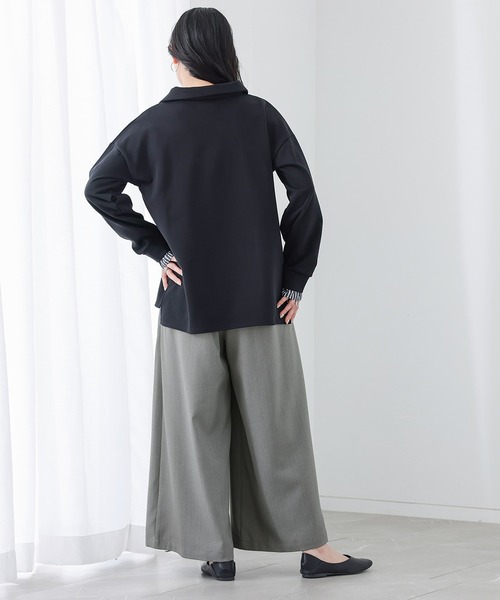 n'OrLABEL(ノアールレーベル)の「タックデザインワイドパンツ(その他パンツ・レディース・ブラウン/グレー/ブラック・1/2)」の20枚目の写真