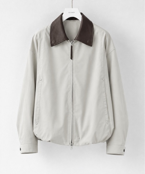 STUDIOUS(ステュディオス)の「【STUDIOUS】Leather collar Balloon Blouson(ブルゾン・メンズ・ホワイト/ブラック/ダークブラウン/マルチ・1/2/3)」の2枚目の写真