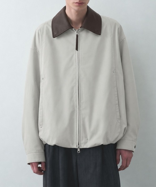 STUDIOUS(ステュディオス)の「【STUDIOUS】Leather collar Balloon Blouson(ブルゾン・メンズ・ホワイト/ブラック/ダークブラウン/マルチ・1/2/3)」の9枚目の写真