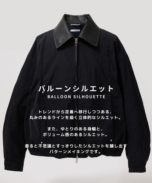 STUDIOUS(ステュディオス)の「【STUDIOUS】Leather collar Balloon Blouson(ブルゾン・メンズ・ホワイト/ブラック/ダークブラウン/マルチ・1/2/3)」の6枚目の写真