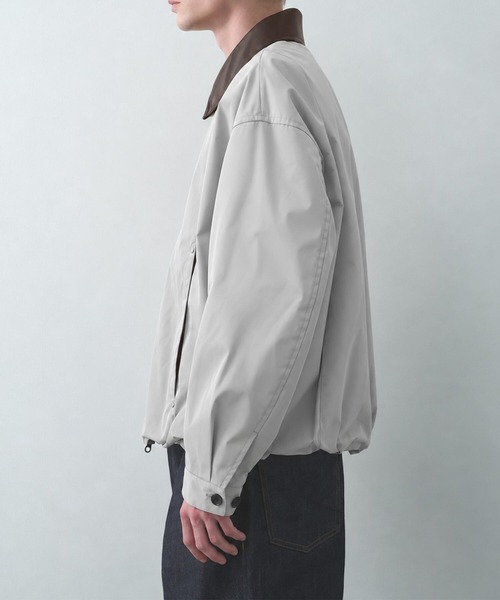 STUDIOUS(ステュディオス)の「【STUDIOUS】Leather collar Balloon Blouson(ブルゾン・メンズ・ホワイト/ブラック/ダークブラウン/マルチ・1/2/3)」の10枚目の写真