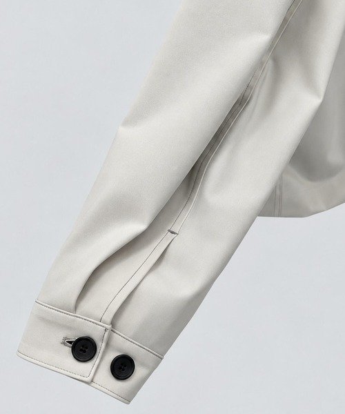 STUDIOUS(ステュディオス)の「【STUDIOUS】Leather collar Balloon Blouson(ブルゾン・メンズ・ホワイト/ブラック/ダークブラウン/マルチ・1/2/3)」の15枚目の写真