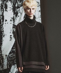 NO ID.（ノーアイディ）の「【NO ID.】Layered Turtleneck Pullover / レイヤード タートルネック プルオーバー（Tシャツ/カットソー）」