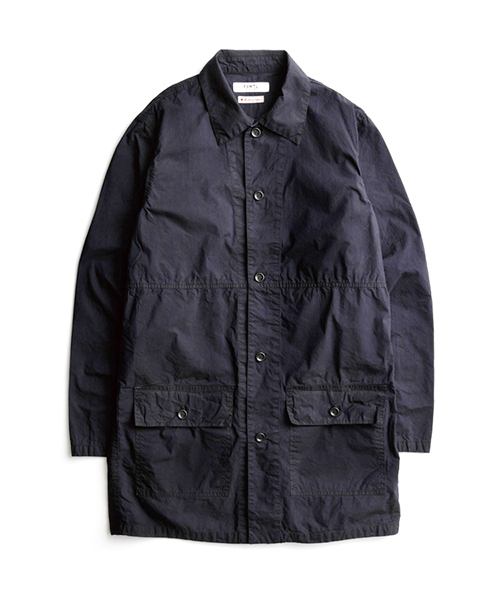 FDMTL（ファンダメンタル）の「【FDMTL】INDIGO WATER REPELLENT SOUTIEN COLLAR COAT（ステンカラーコート・メンズ・ブルー/ネイビー・SMALL/LARGE/MEDIUM/X-LARGE）」の2枚目の写真