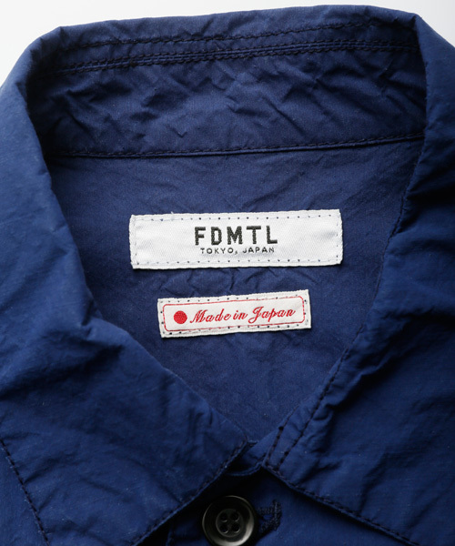 FDMTL（ファンダメンタル）の「【FDMTL】INDIGO WATER REPELLENT SOUTIEN COLLAR COAT（ステンカラーコート・メンズ・ブルー/ネイビー・SMALL/LARGE/MEDIUM/X-LARGE）」の5枚目の写真