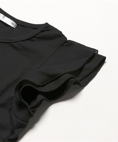 ikka(イッカ)の「キャミアンサンブル(Tシャツ/カットソー・キッズ・ブラック/キャメル・150cm/120cm/130cm/140cm)」の6枚目の写真