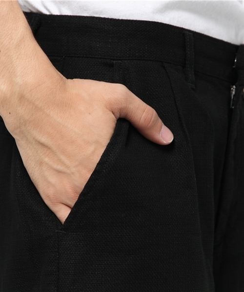 WEGO(ウィゴー)の「WEGO/綿麻ワイドショーツ(その他パンツ・メンズ・ベージュ/カーキ/ブラック・LARGE/MEDIUM)」の9枚目の写真