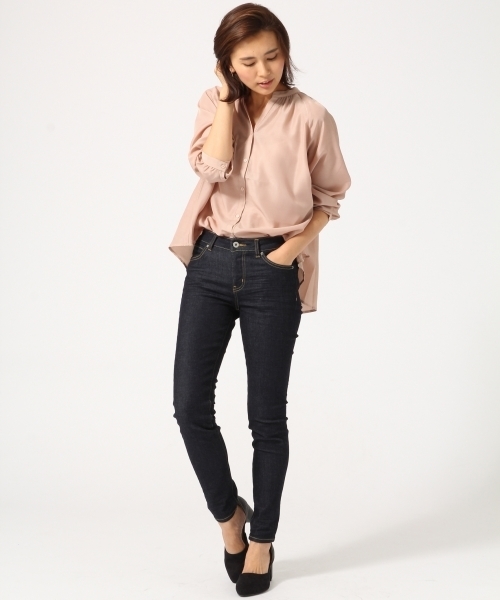 GLOBAL WORK(グローバルワーク)の「ギャザーブラウス長袖/725095(シャツ/ブラウス・レディース・ライトピンク/ブラック/ネイビー/その他3/ホワイト・SMALL/LARGE/MEDIUM)」の9枚目の写真