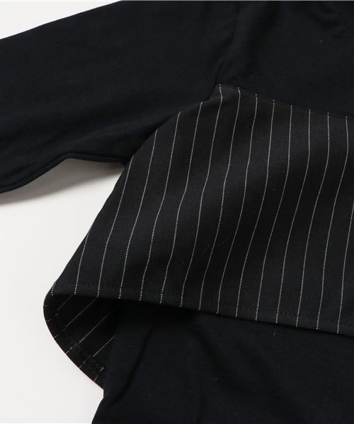 CHUBBYGANG（チャビーギャング）の「フレアデザインロングＴシャツ（Tシャツ/カットソー・キッズ・ホワイト/ライトグレー/ブラック・150/120/110/130/160/140/100）」の6枚目の写真