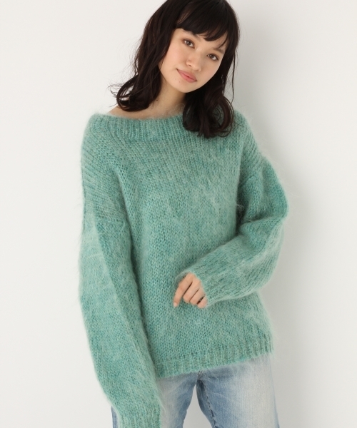 A part by(アパートバイ)の「【CLASSY11月号掲載】3GモヘヤコンPO 734346 (ニット/セーター・レディース・グレー/ブルー/グリーン・FREE)」の2枚目の写真