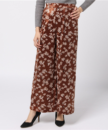 MERLOT | ベロア花柄ワイドパンツ567-1527(その他パンツ)