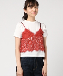 WEGO | WEGO/レースビスチェレイヤードTシャツ(Tシャツ/カットソー)