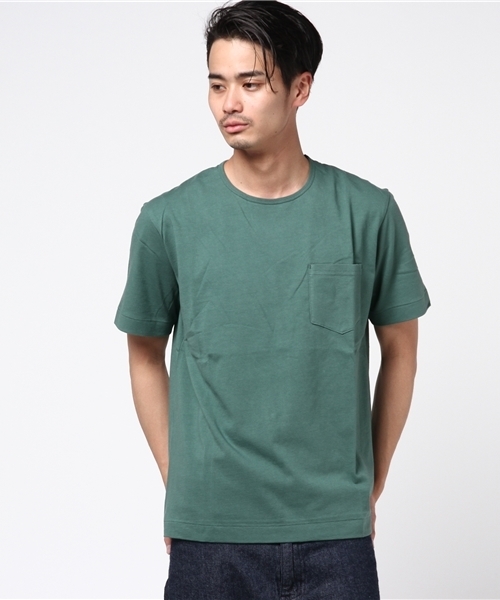 Lovege(ロベージ)の「Lovege-S/S POCKET TEE オーガニックコットン ポケット付き Tシャツ(Tシャツ/カットソー・メンズ・ネイビー/スミクロ/グリーン系その他/ヘザーグレー/レモンイエロー/レッド系その他・3/2)」の4枚目の写真