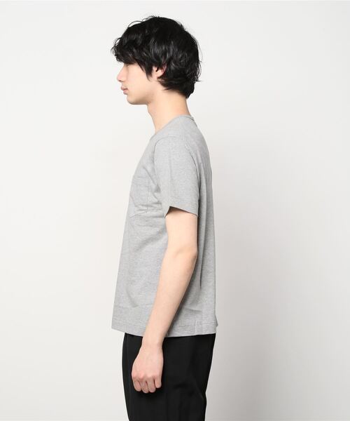 Lovege(ロベージ)の「Lovege-S/S POCKET TEE オーガニックコットン ポケット付き Tシャツ(Tシャツ/カットソー・メンズ・ネイビー/スミクロ/グリーン系その他/ヘザーグレー/レモンイエロー/レッド系その他・3/2)」の7枚目の写真