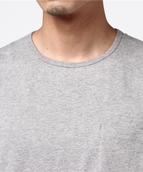 Lovege(ロベージ)の「Lovege-S/S POCKET TEE オーガニックコットン ポケット付き Tシャツ(Tシャツ/カットソー・メンズ・ネイビー/スミクロ/グリーン系その他/ヘザーグレー/レモンイエロー/レッド系その他・3/2)」の9枚目の写真