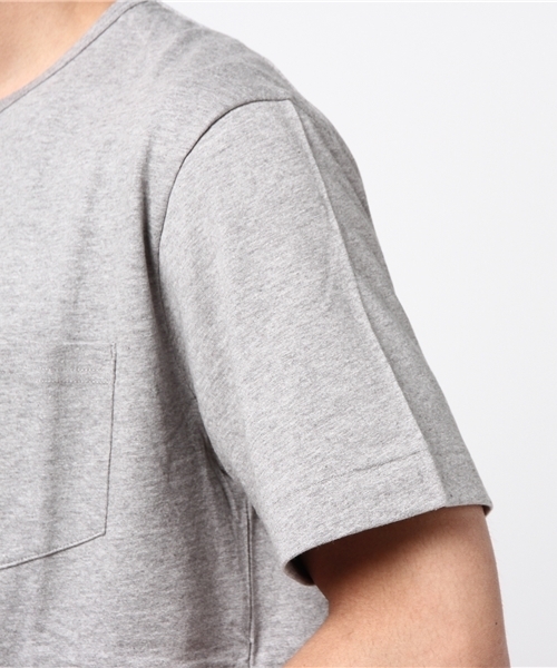 Lovege(ロベージ)の「Lovege-S/S POCKET TEE オーガニックコットン ポケット付き Tシャツ(Tシャツ/カットソー・メンズ・ネイビー/スミクロ/グリーン系その他/ヘザーグレー/レモンイエロー/レッド系その他・3/2)」の10枚目の写真