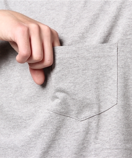 Lovege(ロベージ)の「Lovege-S/S POCKET TEE オーガニックコットン ポケット付き Tシャツ(Tシャツ/カットソー・メンズ・ネイビー/スミクロ/グリーン系その他/ヘザーグレー/レモンイエロー/レッド系その他・3/2)」の11枚目の写真