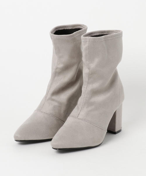 KOBE LETTUCE（コウベレタス）の「太ヒールで歩きやすい♪足に柔らかくフィットする！ストレッチショートブーツ/シューズ/レディース[I1387]神戸レタス（ブーツ・レディース・ブラック/ブラック系その他/ワイン/キャメル/ライトグレー・L/LL/M/S）」の10枚目の写真