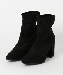 KOBE LETTUCE | 太ヒールで歩きやすい♪足に柔らかくフィットする！ストレッチショートブーツ/シューズ/レディース[I1387]神戸レタス(ブーツ)