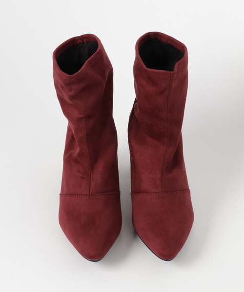 KOBE LETTUCE（コウベレタス）の「太ヒールで歩きやすい♪足に柔らかくフィットする！ストレッチショートブーツ/シューズ/レディース[I1387]神戸レタス（ブーツ・レディース・ブラック/ブラック系その他/ワイン/キャメル/ライトグレー・L/LL/M/S）」の7枚目の写真