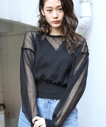 PAGEBOY | 透けニットプルオーバー(ニット/セーター)