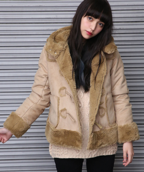 One After Another Nice Claup ワンアフターアナザーナイスクラップ の ムートンショートダッフル ムートンコート Wear