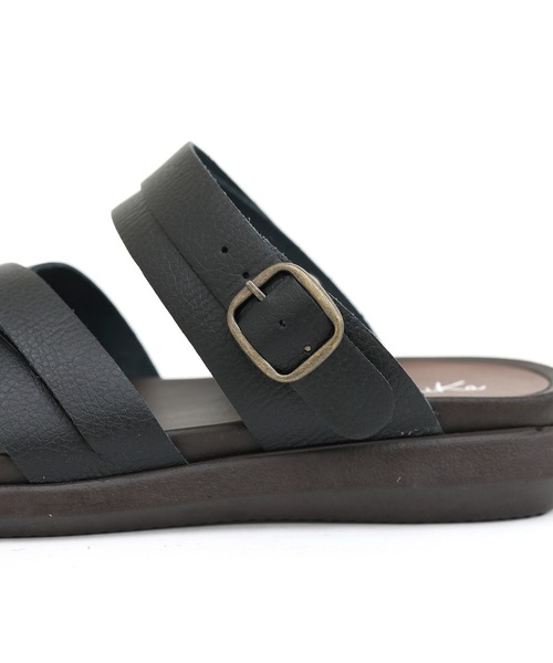 RiiiKa（リーカ）の「【MADE IN JAPAN】【安心の日本製】ダブルクロスサンダル【RiiiKa/リーカ】（サンダル・レディース・ブラウン/ブラック/グレイッシュベージュ/イエロー/キャメル/レッド・LL/M/S/L）」の13枚目の写真