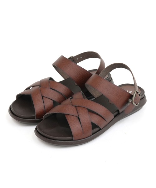 RiiiKa（リーカ）の「【MADE IN JAPAN】【安心の日本製】ダブルクロスサンダル【RiiiKa/リーカ】（サンダル・レディース・ブラウン/ブラック/グレイッシュベージュ/イエロー/キャメル/レッド・LL/M/S/L）」の12枚目の写真