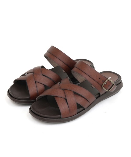 RiiiKa（リーカ）の「【MADE IN JAPAN】【安心の日本製】ダブルクロスサンダル【RiiiKa/リーカ】（サンダル・レディース・ブラウン/ブラック/グレイッシュベージュ/イエロー/キャメル/レッド・LL/M/S/L）」の11枚目の写真