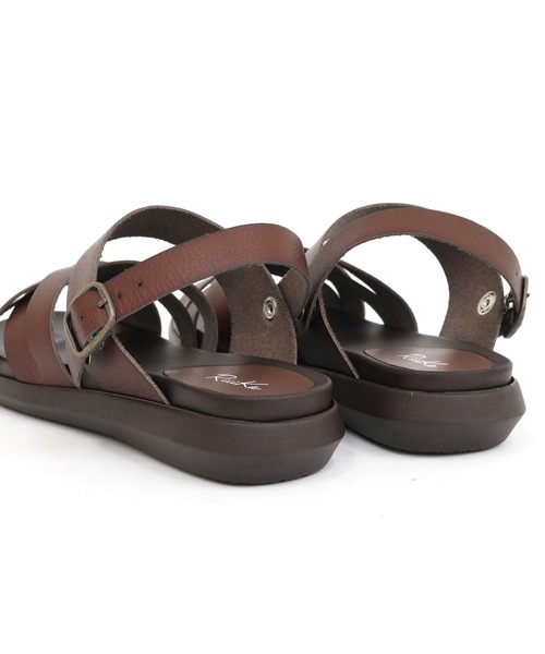 RiiiKa（リーカ）の「【MADE IN JAPAN】【安心の日本製】ダブルクロスサンダル【RiiiKa/リーカ】（サンダル・レディース・ブラウン/ブラック/グレイッシュベージュ/イエロー/キャメル/レッド・LL/M/S/L）」の9枚目の写真