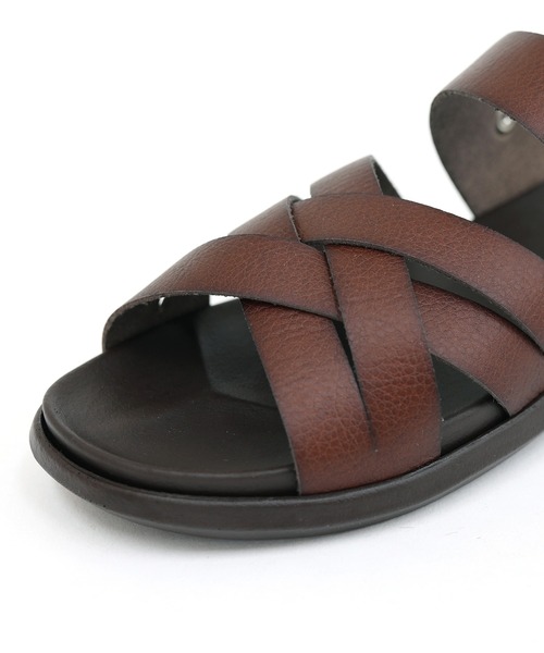 RiiiKa（リーカ）の「【MADE IN JAPAN】【安心の日本製】ダブルクロスサンダル【RiiiKa/リーカ】（サンダル・レディース・ブラウン/ブラック/グレイッシュベージュ/イエロー/キャメル/レッド・LL/M/S/L）」の8枚目の写真