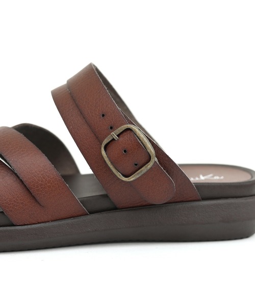 RiiiKa（リーカ）の「【MADE IN JAPAN】【安心の日本製】ダブルクロスサンダル【RiiiKa/リーカ】（サンダル・レディース・ブラウン/ブラック/グレイッシュベージュ/イエロー/キャメル/レッド・LL/M/S/L）」の16枚目の写真